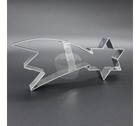 BLEX Halusky Cometa/Estrella fugaz con Forma de Candy Cortador, hojalata, Plata, 1,5 x 13 x 8,5 cm