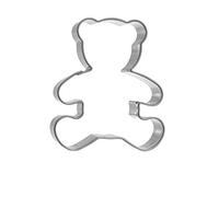 BLEX Halusky Oso de Peluche con Forma de Cortador de Galletas de Acero Inoxidable, hojalata, Plata, 1,5 x 6,5 x 5 cm