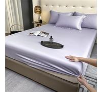 Bleyoum Deep Pocket Fitted Bed Sheets Ice Silk Printed Mat Comfy Breathable Cool in Summer Bottom Sheets Only Twin Small Double Full Super King Queen,Ice Silk Printed Mat Comfy Breathable