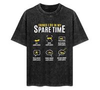 BLGR Short Sleeve Things I Do in My Spare Time Airplanes Aviation Pilot Gifts Top T-Shirt Black M