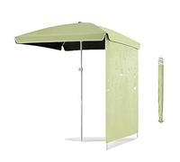 BLGVGKLPNT Sombrilla para Jardín Ø200cm / 160 cm Reclinable con Manivela y Poste Desmontable Protección UV para Jardín y Exterior sin Soporte (Green,160cm(2.6m))