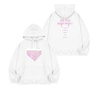 BLI-NK Album Born Pink Sudadera con capucha K-pop Support Impreso Merch Sudadera 2023 Algodón Cremallera Camisas(A White,M)