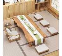 Bliajkswyr Mesa Japonesa De Suelo Mesa Baja De Café para Sentarse En Tatami MesaDe Té De 100, 120, 140, 160, 180 Y 200 Cm De Largo MesaDe Estudio Que Ahorra Espacio para Comer Y Meditar(140x60x35cm)
