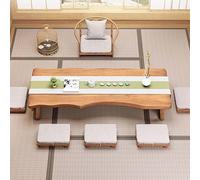 Bliajkswyr Mesa Japonesa De Suelo Mesa De Té Que Ahorra Espacio 100 120 140 160 180 200 Cm MesaDe Comedor Multiusos En El Salón para Comer Y MeditarMesa De Estudio con Acabado Natural(140x60x35cm)