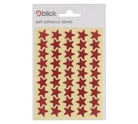 Blick Etiquetas adhesivas rojas metálicas, estrellas, 14 mm, 135 etiquetas, para el hogar, oficina, familia, escuela, calendario de vacaciones, planificador, tabla de recompensas, codificación de