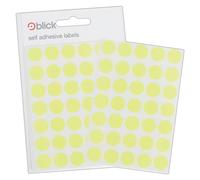 Blick Etiquetas, amarillo fluorescente, pegatinas autoadhesivas, puntos de color, círculos, 13 mm, 140 etiquetas, para el hogar, oficina, familia, escuela, calendario de vacaciones, planificador,