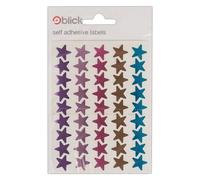 Blick Etiquetas, colores metálicos de moda, pegatinas autoadhesivas, estrellas, 14 mm, 90 etiquetas, para el hogar, oficina, familia, escuela, organización de calendario de vacaciones, planificador,