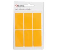 Blick Etiquetas, naranja, autoadhesivas, rectangulares, 25 mm x 50 mm, 42 etiquetas, para el hogar, oficina, familia, escuela, calendario de vacaciones, planificador, tabla de recompensas,