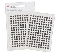 Blick Etiquetas, negro, pegatinas autoadhesivas, puntos de color, círculos, 5 mm, 940 etiquetas, para el hogar, oficina, familia, escuela, calendario de vacaciones, planificador, tabla de recompensas,