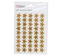 Blick Etiquetas, oro metálico, pegatinas autoadhesivas, estrellas, 14 mm, 135 etiquetas, para el hogar, oficina, familia, escuela, organización de calendario de vacaciones, planificador, tabla de