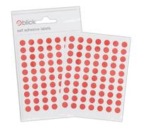 Blick Etiquetas, rojo, autoadhesivas, puntos de color, círculos, 8 mm, 490 etiquetas, para el hogar, oficina, familia, escuela, calendario de vacaciones, planificador, tabla de recompensas,