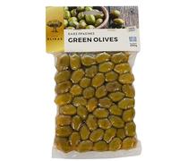 Blikas Aceitunas Verdes Griegas (2 x 250 g) - Total 500 g - Snack Mediterráneo Natural - Sin Conservantes - Calidad Gourmet
