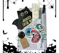 Blind Date, Book Supplies, Halloween Mystery Book Kit, Spooky Bat Ghost Themed Decorations Reading Set for Holiday, Adults, Teens, Women, Men Readers, 9.84x7.87 Inches