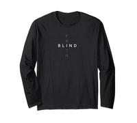 Blind Faith Diseño Minimalista Negro Manga Larga
