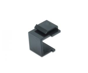 Blind plate for modular patch panel color black RAL 9005