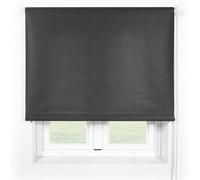 Blindecor Ara Clement Antracita | Estor Enrollable con Tejido translúcido 100 x 190 cm (Ancho por Alto) | Tamaño aproximado de la Tela 97 x 185 cm| Estores para Ventanas