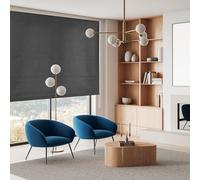 Blindecor Ara | Estor Enrollable translúcido Liso - Antracita, 180 x 175 cm (Ancho por Alto) | Tamaño de la Tela 177 x 170 cm | Estores para Ventanas