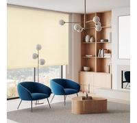 Blindecor Ara | Estor Enrollable translúcido Liso - Arena, 120 x 175 cm (Ancho por Alto) | Tamaño de la Tela 117 x 170 cm | Estores para Ventanas