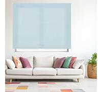 Blindecor Ara | Estor enrollable translúcido liso - Azul celeste, 80 x 175 cm (ancho por alto) | Tamaño de la Tela 77 x 170 cm | Estores para ventanas