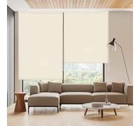 Blindecor Ara | Estor enrollable translúcido liso - Beige, 120 x 175 cm (ancho por alto) | Tamaño de la Tela 117 x 170 cm | Estores para ventanas