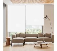 Blindecor Ara | Estor enrollable translúcido liso - Blanco Roto, 100 x 250 cm (ancho por alto) | Tamaño de la Tela 97 x 245 cm | Estores para ventanas