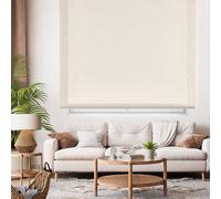 Blindecor Ara | Estor Enrollable translúcido Liso - Lino, 180 x 200 cm (Ancho por Alto) | Tamaño de la Tela 177 x 195 cm | Estores para Ventanas