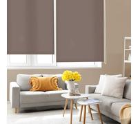 Blindecor Ara | Estor enrollable translúcido liso - Marrón, 100 x 250 cm (ancho por alto) | Tamaño de la Tela 97 x 245 cm | Estores para ventanas