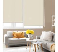Blindecor Ara | Estor enrollable translúcido liso - Marrón claro, 180 x 175 cm (ancho por alto) | Tamaño de la Tela 177 x 170 cm | Estores para ventanas