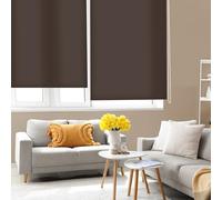 Blindecor Ara | Estor enrollable translúcido liso - Marrón oscuro, 180 x 250 cm (ancho por alto) | Tamaño de la Tela 177 x 245 cm | Estores para ventanas