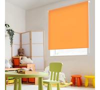 Blindecor Ara | Estor enrollable translúcido liso - Naranja, 100 x 250 cm (ancho por alto) | Tamaño de la Tela 97 x 245 cm | Estores para ventanas
