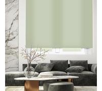 Blindecor Ara | Estor enrollable translúcido liso - Verde pastel, 120 x 175 cm (ancho por alto) | Tamaño de la Tela 117 x 170 cm | Estores para ventanas