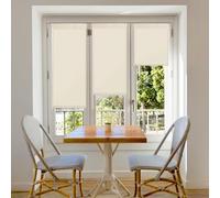 Blindecor Aure | Estor enrollable Easyfix translúcido liso - Beige, 37 x 180 cm (ancho por alto) | Tamaño de la Tela 34 x 175 cm | Estores sin herramientas para ventanas