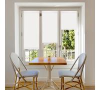 Blindecor Aure | Estor enrollable Easyfix translúcido liso - Blanco roto, 52 x 180 cm (ancho por alto) | Tamaño de la Tela 49 x 175 cm | Estores sin herramientas para ventanas