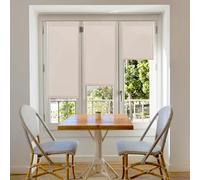 Blindecor Aure | Estor enrollable Easyfix translúcido liso - Marrón claro, 107 x 180 cm (ancho por alto) | Tamaño de la Tela 104 x 175 cm | Estores sin herramientas para ventanas