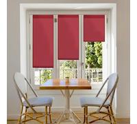 Blindecor Aure | Estor enrollable Easyfix translúcido liso - Rojo burdeos, 37 x 180 cm (ancho por alto) | Tamaño de la Tela 34 x 175 cm | Estores sin herramientas para ventanas