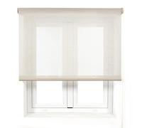 Blindecor Belmont estor enrollable tejido translúcido brillante - Beige, 180 x 180 cm (Ancho por Alto). Tamaño de la Tela 177 x 175 cm. Estores para ventanas