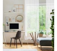 Blindecor | Cortina Visillo Semitranslúcida | Fácil Colocación con Ollaos Metálicos | Medidas de 140x260 cm | Cortina Moderna para Salón y Dormitorio | Modelo Loto | Color Blanco