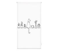 Blindecor Digital Cocina | Estor Enrollable Translúcido con Estampado Impresión Digital | Modelo Cat | 90 x 180 cm (Ancho por Alto) Tamaño de la Tela 87 x 175 cm | Estores para Ventanas