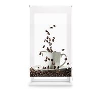 Blindecor Digital Cocina | Estor Enrollable Translúcido con Estampado Impresión Digital | Modelo Coffee | 90 x 180 cm (Ancho por Alto) Tamaño de la Tela 87 x 175 cm | Estores para Ventanas