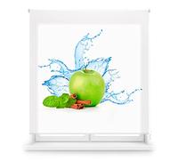 Blindecor Digital Cocina | Estor Enrollable Translúcido con Estampado Impresión Digital | Modelo MintApple | 150 x 180 cm (Ancho por Alto) Tamaño de la Tela 147 x 175 cm | Estores para Ventanas