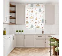 Blindecor Digital | Estor Enrollable Translúcido Estampado |Familia Cocina| Modelo C-TETERIA | 130 x 180 cm (Ancho por Alto) Tamaño de la Tela 126 x 175 cm | Estores para Ventanas