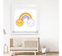 Blindecor Digital | Estor Enrollable Translúcido Estampado |Familia Infantil| Modelo F-Arcoiris Baby | 150 x 180 cm (Ancho por Alto) Tamaño de la Tela 146 x 175 cm | Estores para Ventanas
