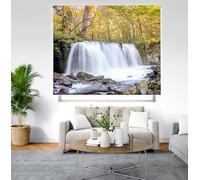 Blindecor Digital | Estor Enrollable Translúcido Estampado |Familia Paisaje| Modelo P-CASCADA01 | 170 x 180 cm (Ancho por Alto) Tamaño de la Tela 166 x 175 cm | Estores para Ventanas