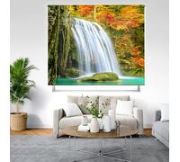 Blindecor Digital | Estor Enrollable Translúcido Estampado |Familia Paisaje| Modelo P-CASCADA02 | 150 x 180 cm (Ancho por Alto) Tamaño de la Tela 146 x 175 cm | Estores para Ventanas