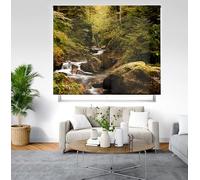 Blindecor Digital | Estor Enrollable Translúcido Estampado |Familia Paisaje| Modelo P-RIACHUELO | 130 x 180 cm (Ancho por Alto) Tamaño de la Tela 126 x 175 cm | Estores para Ventanas