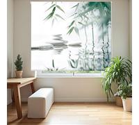 Blindecor Digital | Estor Enrollable Translúcido Estampado |Familia Zen| Modelo F-BAMBOOWATER | 170 x 180 cm (Ancho por Alto) Tamaño de la Tela 166 x 175 cm | Estores para Ventanas