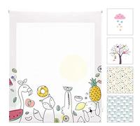 Blindecor Digital Infantil | Estor Enrollable Translúcido con Estampado Impresión Digital | Modelo Zoofruit | 170 x 180 cm (ancho por alto) Tamaño de la Tela 167 x 175 cm | Estores para Ventanas