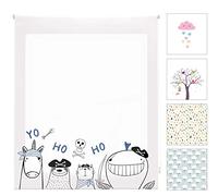 Blindecor Digital Infantil | Estor Enrollable Translúcido con Estampado Impresión Digital | Modelo Zoopirate | 130 x 180 cm (ancho por alto) Tamaño de la Tela 127 x 175 cm | Estores para Ventanas