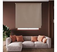 Blindecor Draco Estor Enrollable Opaco Liso - Marrón, 80 x 175 cm (Ancho por Alto). Tamaño de la Tela 77 x 170 cm. Estores térmicos Blackout