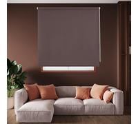 Blindecor Draco Estor enrollable opaco liso - Marrón oscuro, 140 x 230 cm (Ancho por Alto). Tamaño de la Tela 137 x 225 cm. Estores térmicos blackout